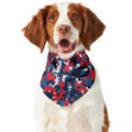 Blue Red And White Digital Camo Print Dog Bandana