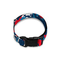 Blue Red And White Digital Camo Print Dog Collar