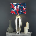 Blue Red And White Digital Camo Print Drum Lamp Shade