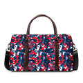Blue Red And White Digital Camo Print Duffel Bag