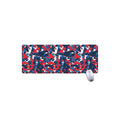 Blue Red And White Digital Camo Print Extended Mouse Pad