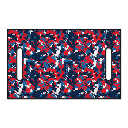 Blue Red And White Digital Camo Print Golf Cart Seat Cover