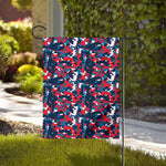 Blue Red And White Digital Camo Print House Flag