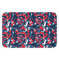 Blue Red And White Digital Camo Print Indoor Door Mat