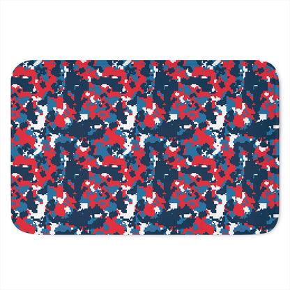 Blue Red And White Digital Camo Print Indoor Door Mat