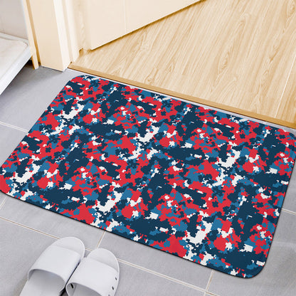 Blue Red And White Digital Camo Print Indoor Door Mat