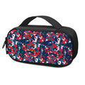 Blue Red And White Digital Camo Print Portable Cooler Travel Case