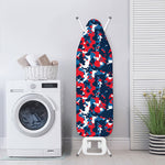 Blue Red And White Digital Camo Print Ironing Board Cover
