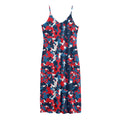 Blue Red And White Digital Camo Print Jersey Midi Cami Dress