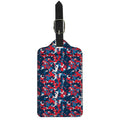 Blue Red And White Digital Camo Print Luggage Tag