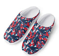 Blue Red And White Digital Camo Print Mesh Casual Shoes