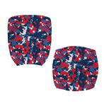 Blue Red And White Digital Camo Print Office Chair Cover