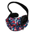 Blue Red And White Digital Camo Print Pet Sling Carrier