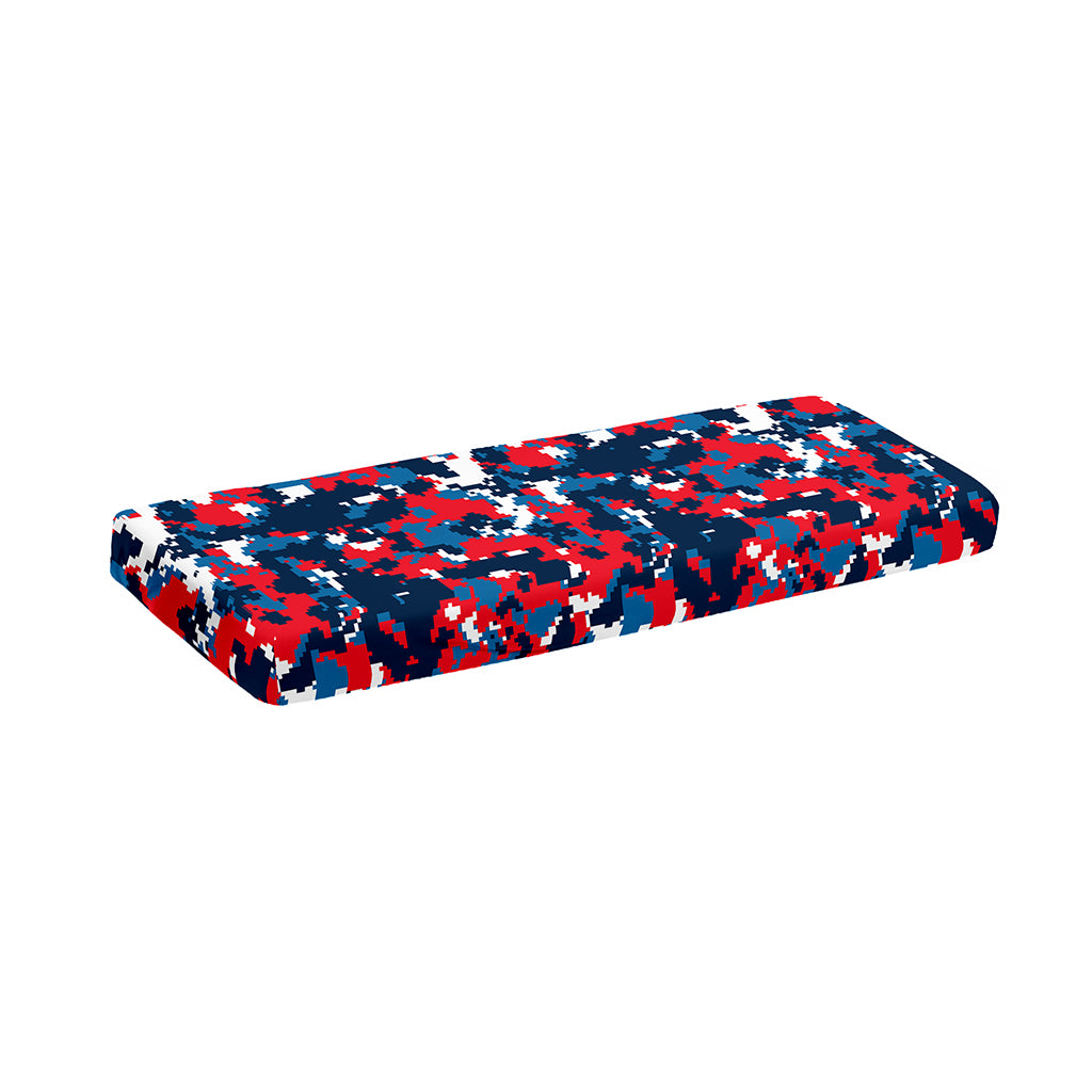 Blue Red And White Digital Camo Print Piano Keyboard Cover