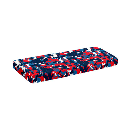 Blue Red And White Digital Camo Print Piano Keyboard Cover