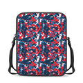 Blue Red And White Digital Camo Print Rectangular Crossbody Bag