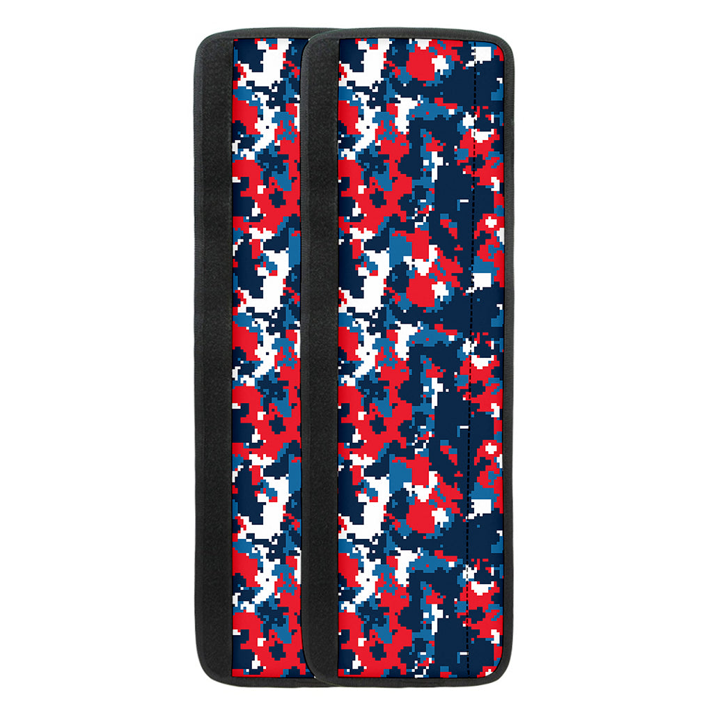 Blue Red And White Digital Camo Print Refrigerator Handle Covers