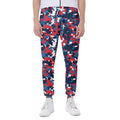 Blue Red And White Digital Camo Print Joggers