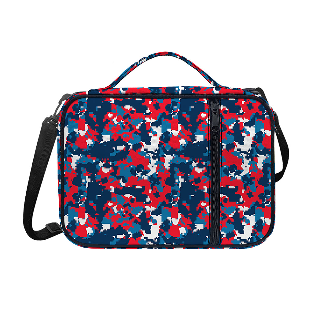 Blue Red And White Digital Camo Print Shoulder Strap Bible Bag
