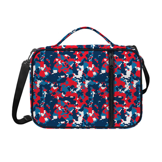 Blue Red And White Digital Camo Print Shoulder Strap Bible Bag