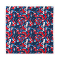 Blue Red And White Digital Camo Print Silk Bandana
