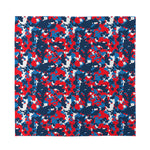 Blue Red And White Digital Camo Print Silk Bandana