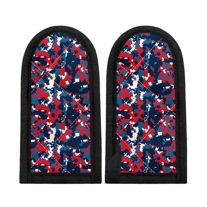 Blue Red And White Digital Camo Print Skillet Handle Cover