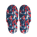 Blue Red And White Digital Camo Print Slippers