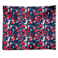 Blue Red And White Digital Camo Print Tapestry
