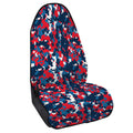 Blue Red And White Digital Camo Print Waterproof Car Seat Cover