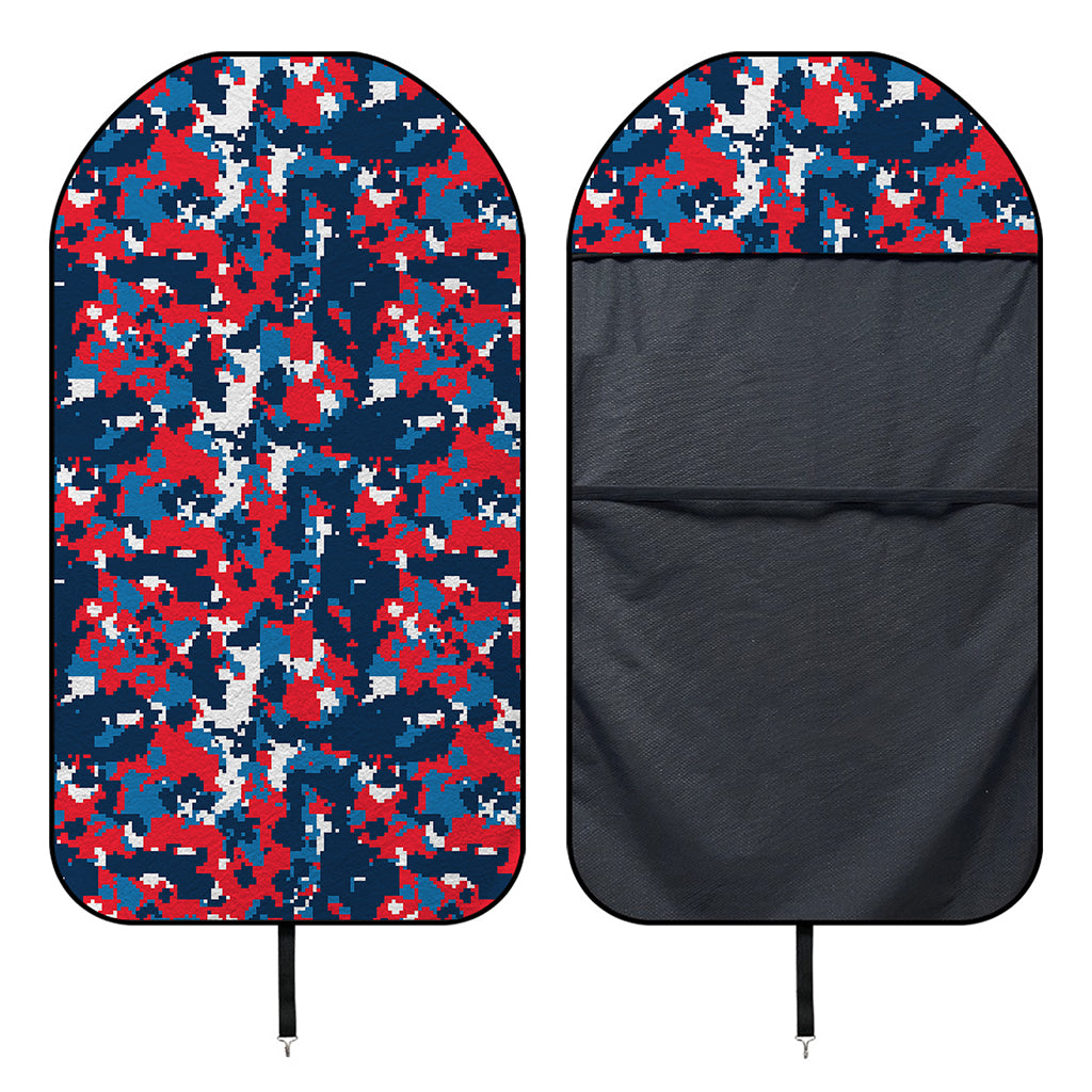 Blue Red And White Digital Camo Print Waterproof Car Seat Cover