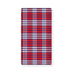 Blue Red And White USA Plaid Print Baby Crib Sheet