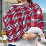 Blue Red And White USA Plaid Print Baby Seat Cover