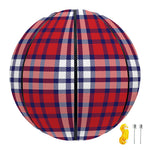 Blue Red And White USA Plaid Print Basketball