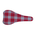 Blue Red And White USA Plaid Print Bicycle Seat Cover