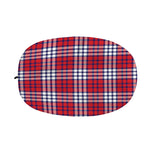 Blue Red And White USA Plaid Print Car Side Mirror Covers
