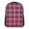 Blue Red And White USA Plaid Print Casual Backpack