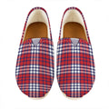 Blue Red And White USA Plaid Print Casual Shoes