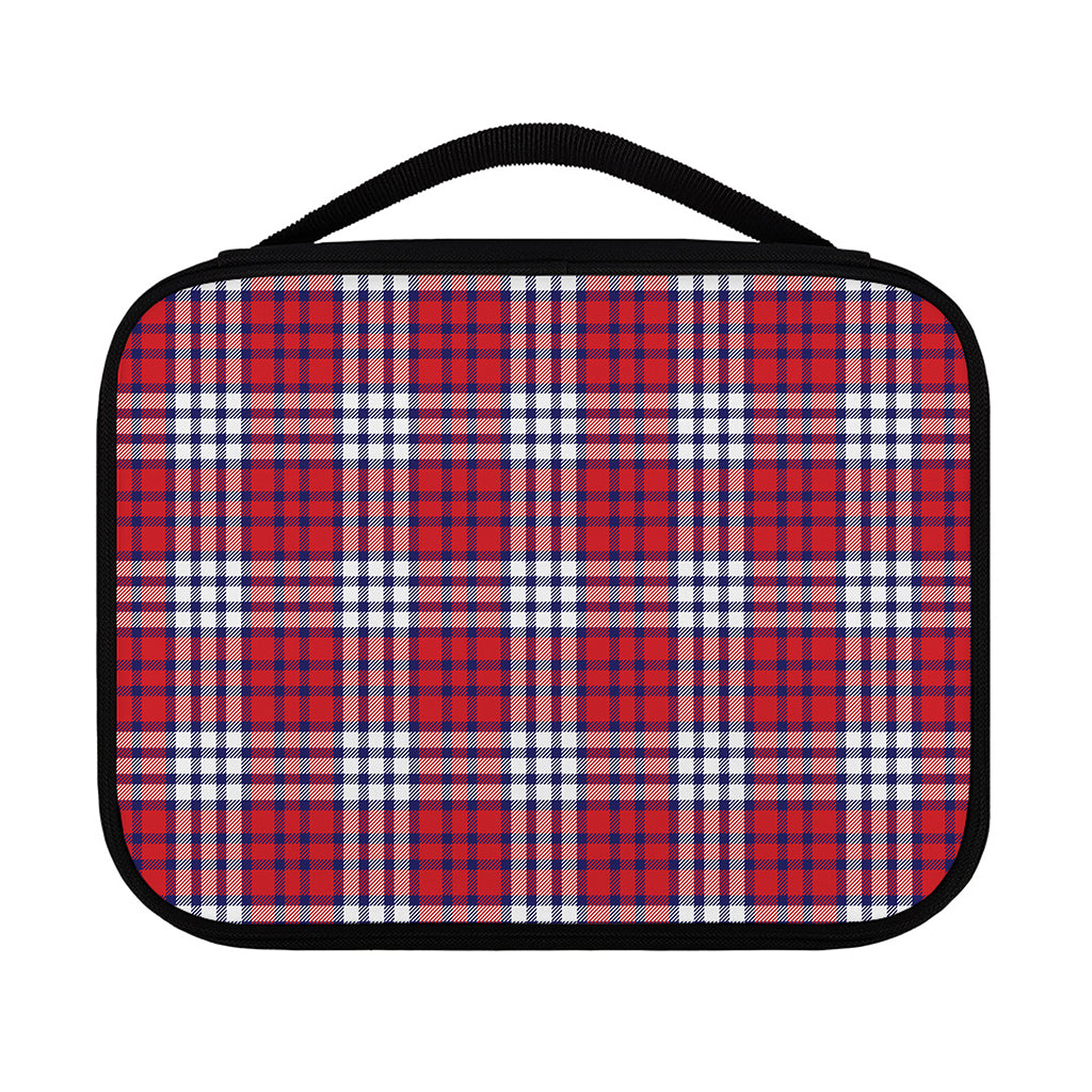 Blue Red And White USA Plaid Print Classic Bible Case