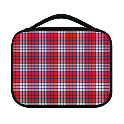 Blue Red And White USA Plaid Print Classic Bible Case