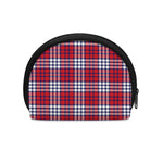 Blue Red And White USA Plaid Print Coin Purse