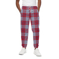 Blue Red And White USA Plaid Print Cotton Sweatpants