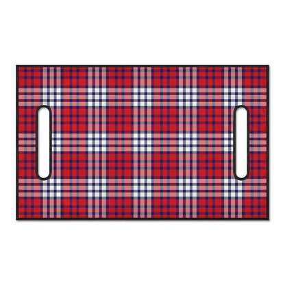 Blue Red And White USA Plaid Print Golf Cart Seat Cover