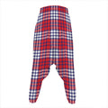 Blue Red And White USA Plaid Print Hammer Pants