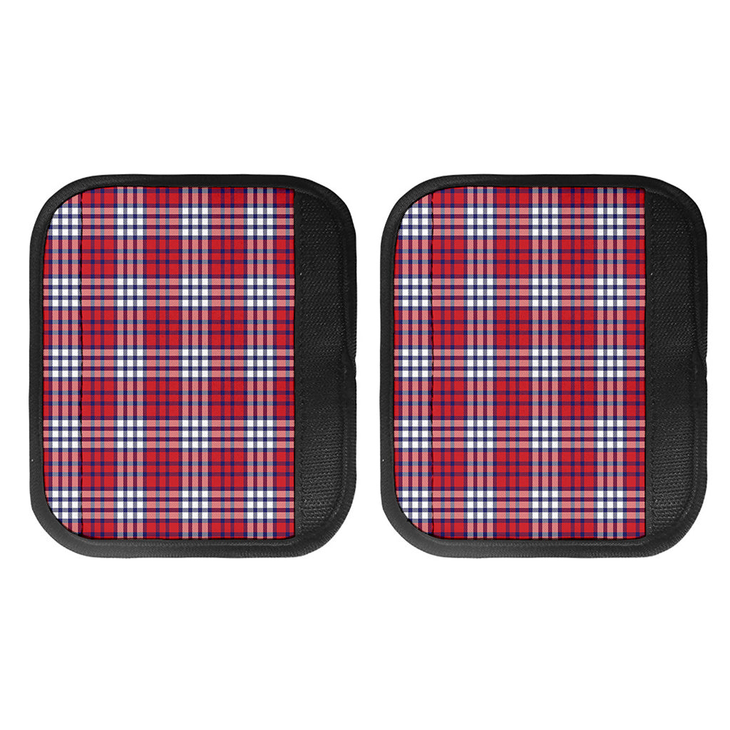 Blue Red And White USA Plaid Print Handle Covers