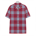 Blue Red And White USA Plaid Print Hawaiian Shirt