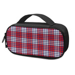 Blue Red And White USA Plaid Print Insulin Cooler Travel Case