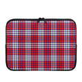 Blue Red And White USA Plaid Print Laptop Sleeve