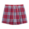 Blue Red And White USA Plaid Print Mesh Shorts