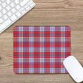 Blue Red And White USA Plaid Print Mouse Pad